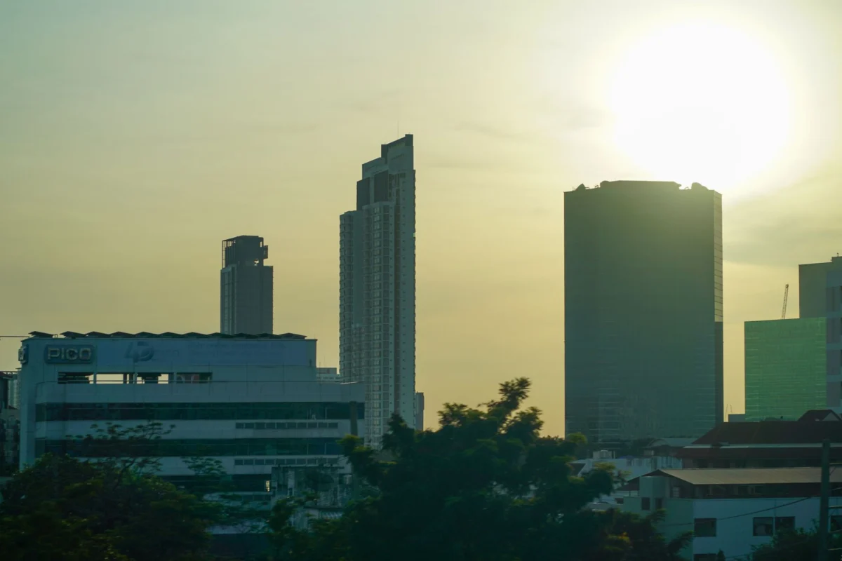 A romantic sunset view over the skyline of Phuket, perfect for couples