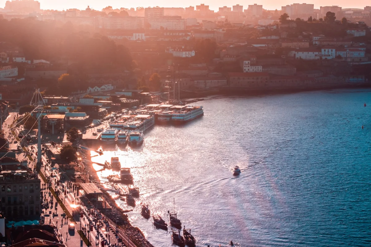 A breathtaking view of Porto's skyline and Douro River