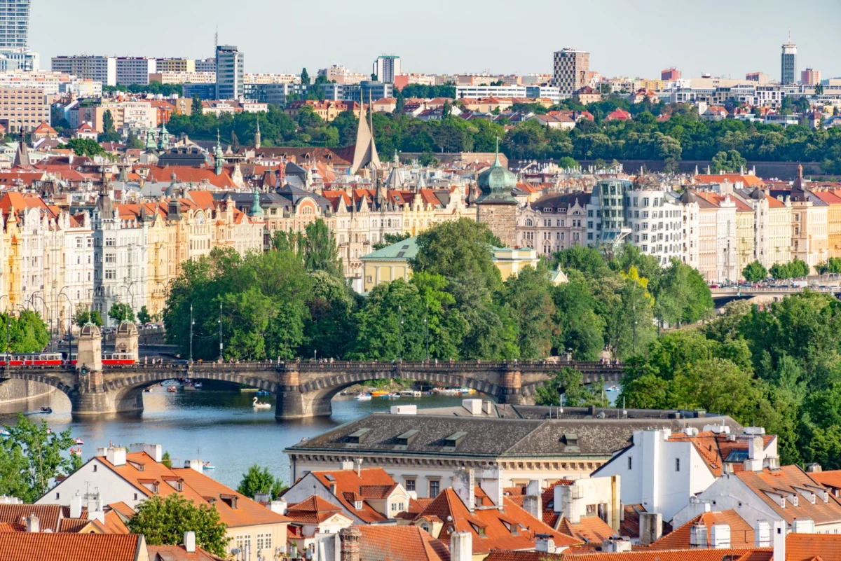 Scenic view of Prague's Old Town with historic architecture