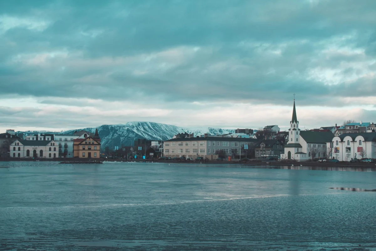Panoramic view of Reykjavik city skyline