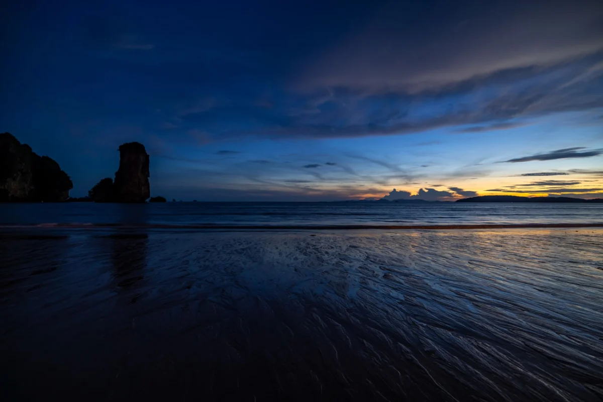 A romantic view of the Phuket skyline, featuring serene surroundings