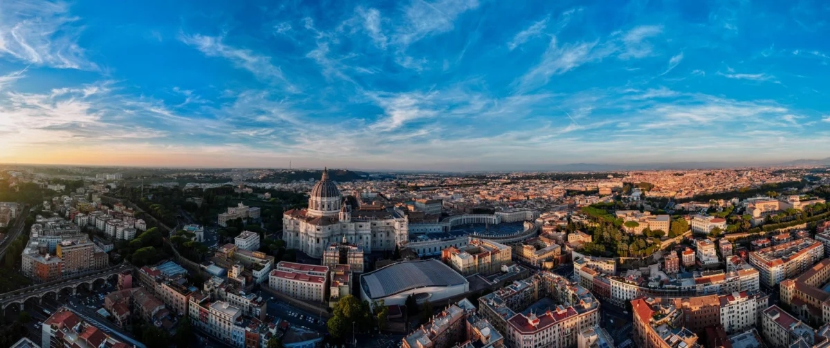 Rome skyline featuring historical landmarks and romantic views
