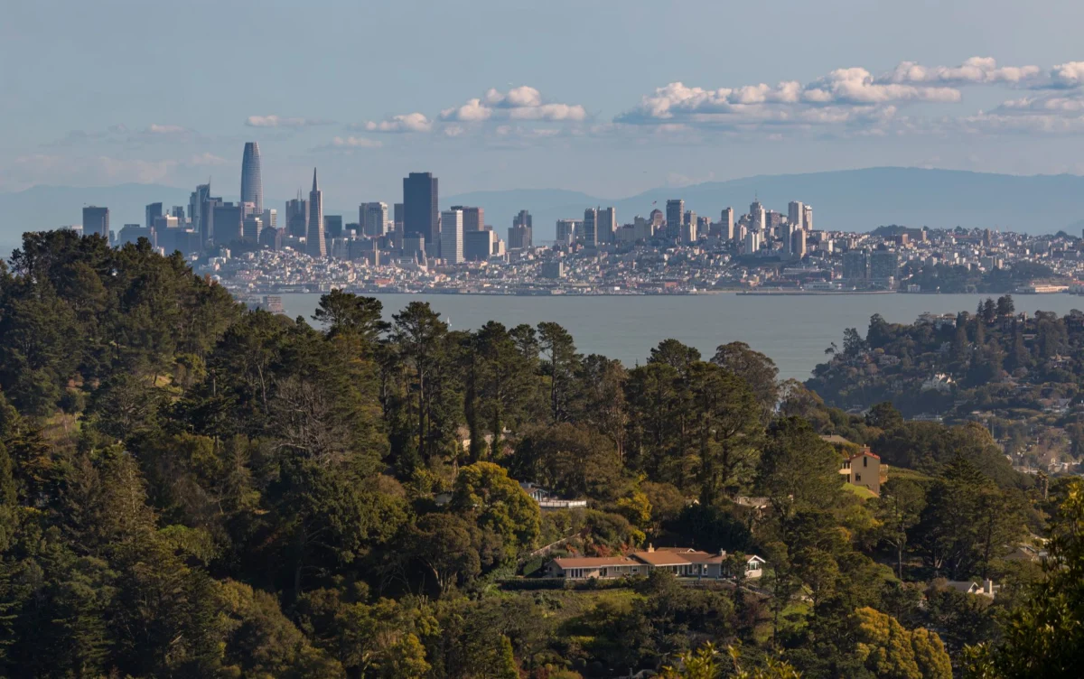 Beautiful San Francisco skyline view across the bay