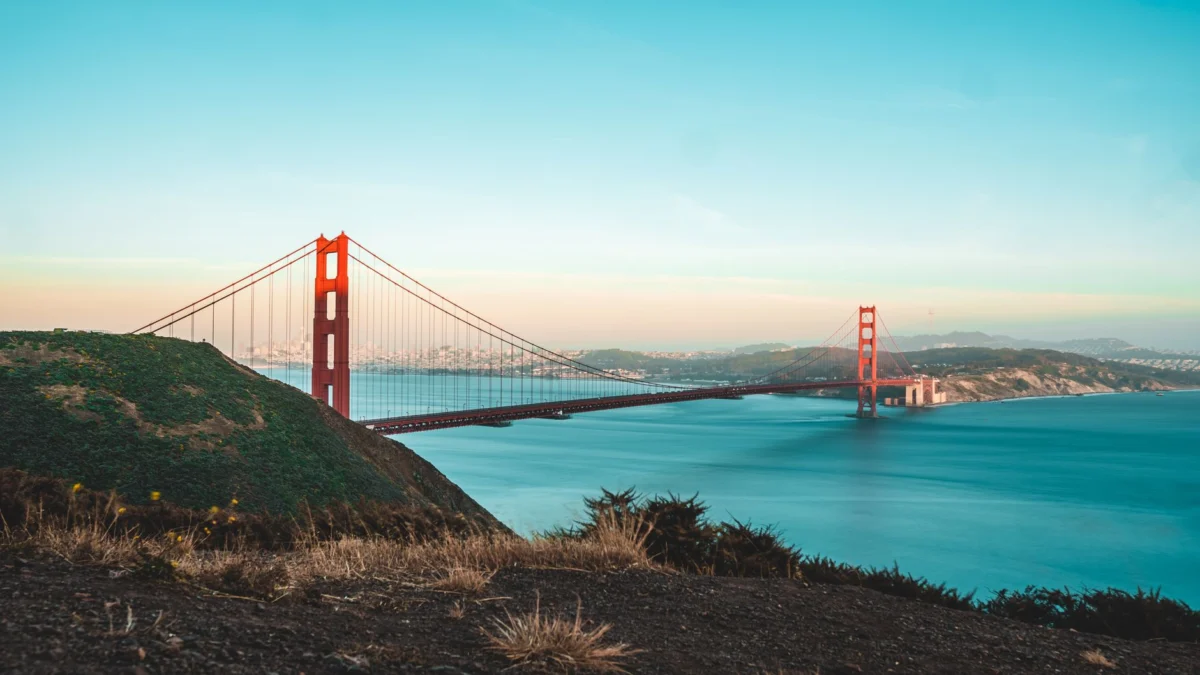 View of the Golden Gate Bridge in San Francisco