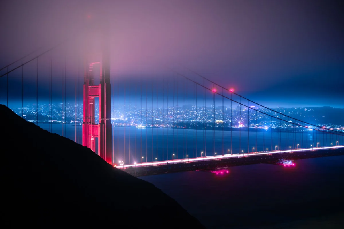 San Francisco Golden Gate Bridge at sunset