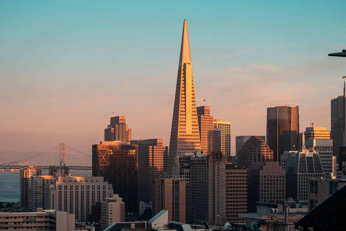 Iconic San Francisco skyline with city landmarks