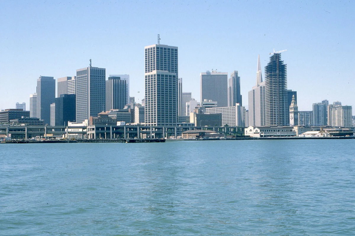 A romantic view of the San Francisco skyline