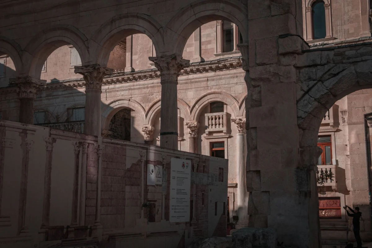 Aerial view of Split with Diocletian's Palace