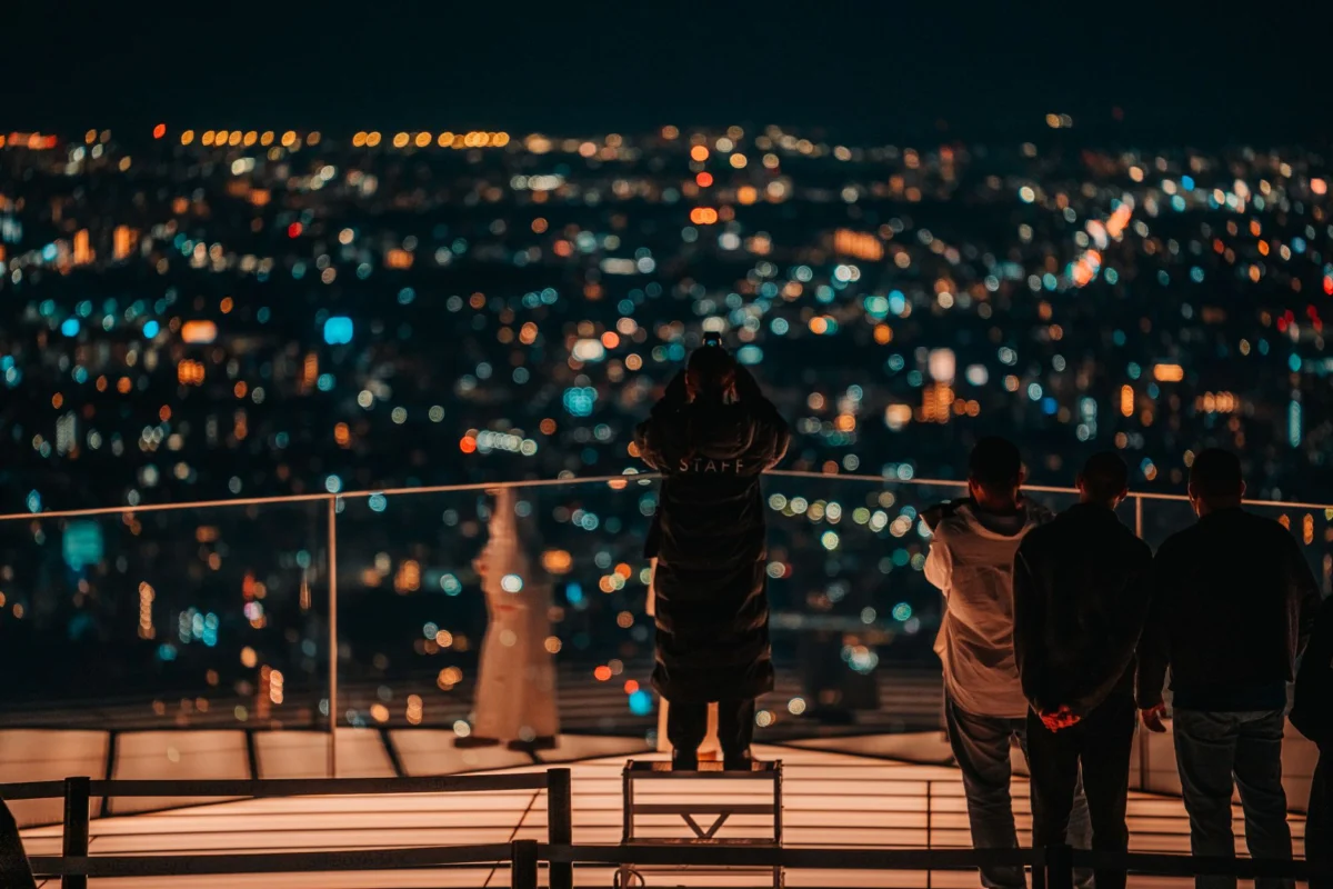 Breathtaking view of Tokyo skyline at night, showcasing its urban beauty