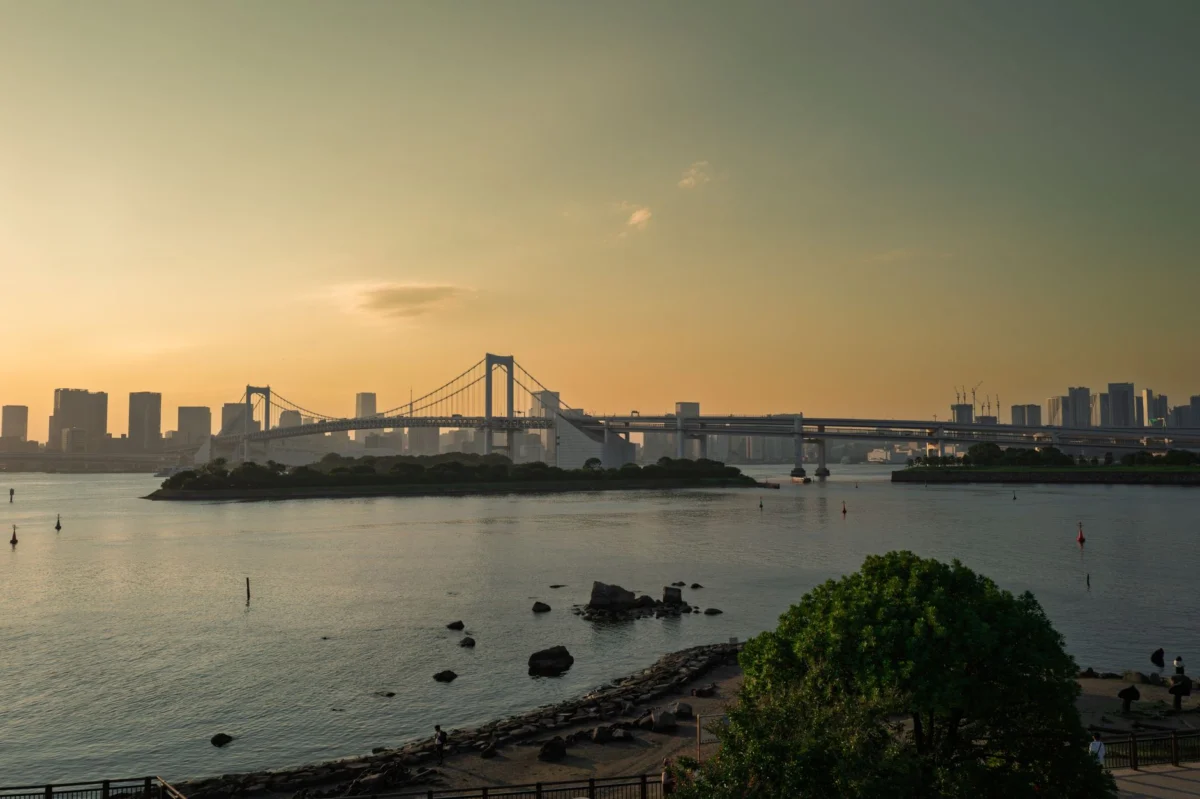 Romantic Tokyo skyline view with iconic landmarks