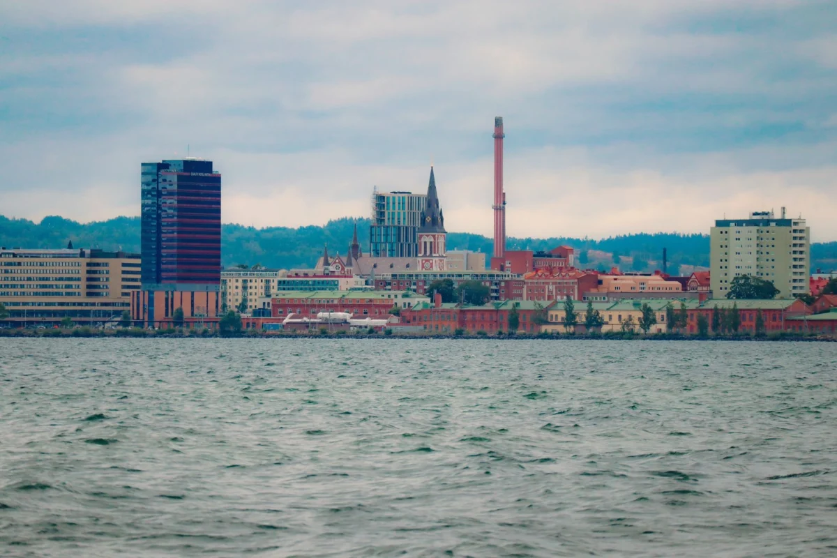 Scenic view of Turku's charming riverside skyline
