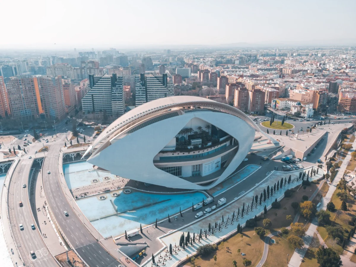 View of Valencia's cityscape with historic buildings and modern architecture