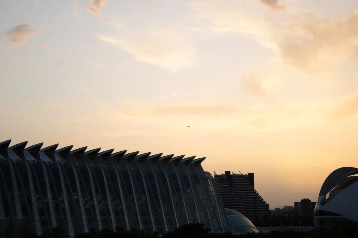 Stunning sunset view of Valencia skyline