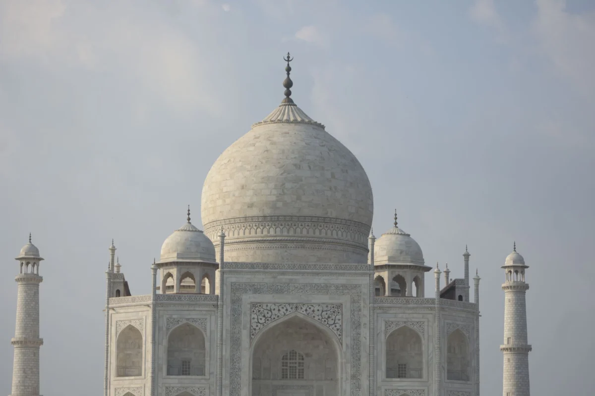 Agra's romantic sunset skyline including historical landmarks