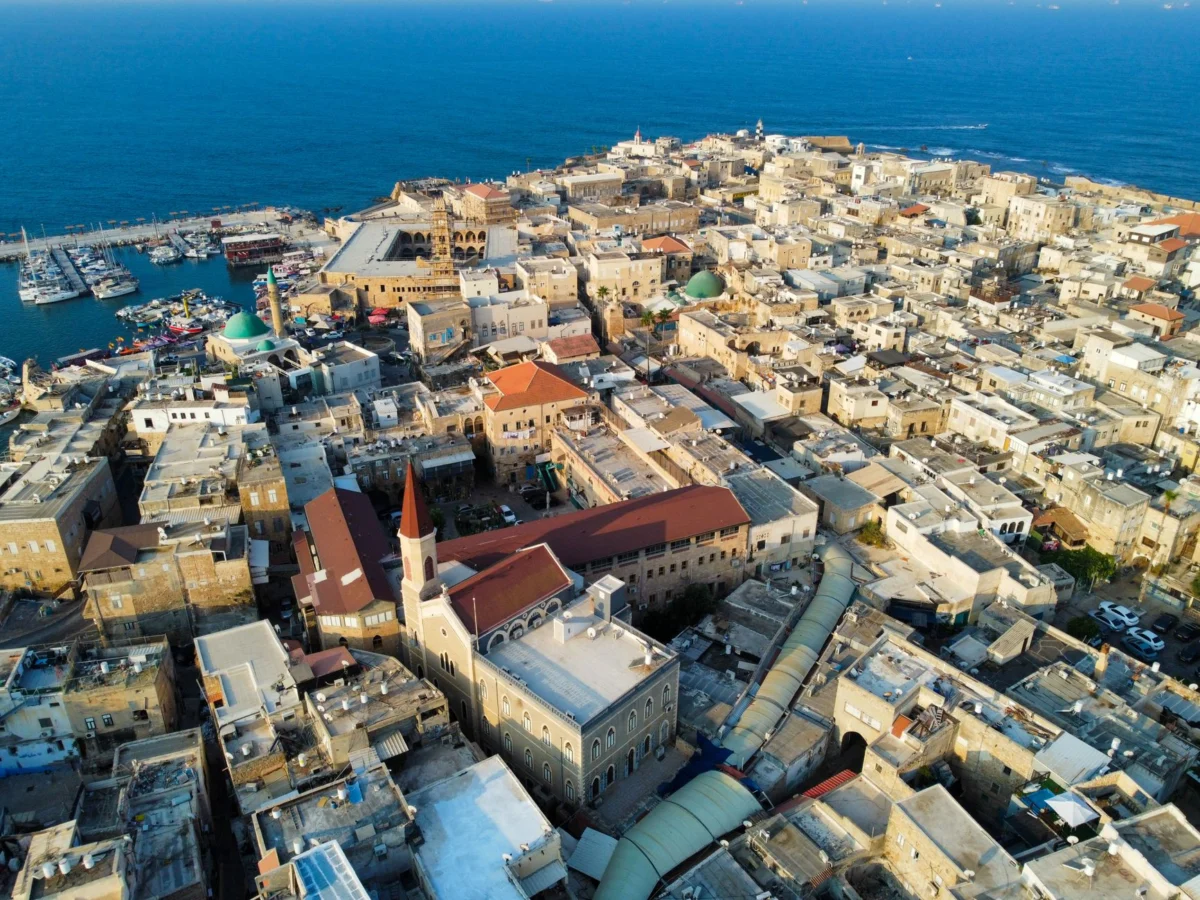 Romantic view of Al Riffa's historic skyline at sunset
