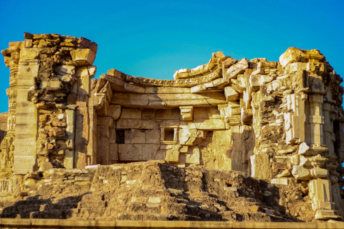 Ancient ruins in AlUla at sunset, highlighting hidden cultural gems