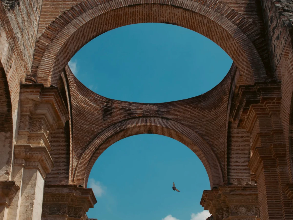 Historic colonial buildings in Antigua, Guatemala