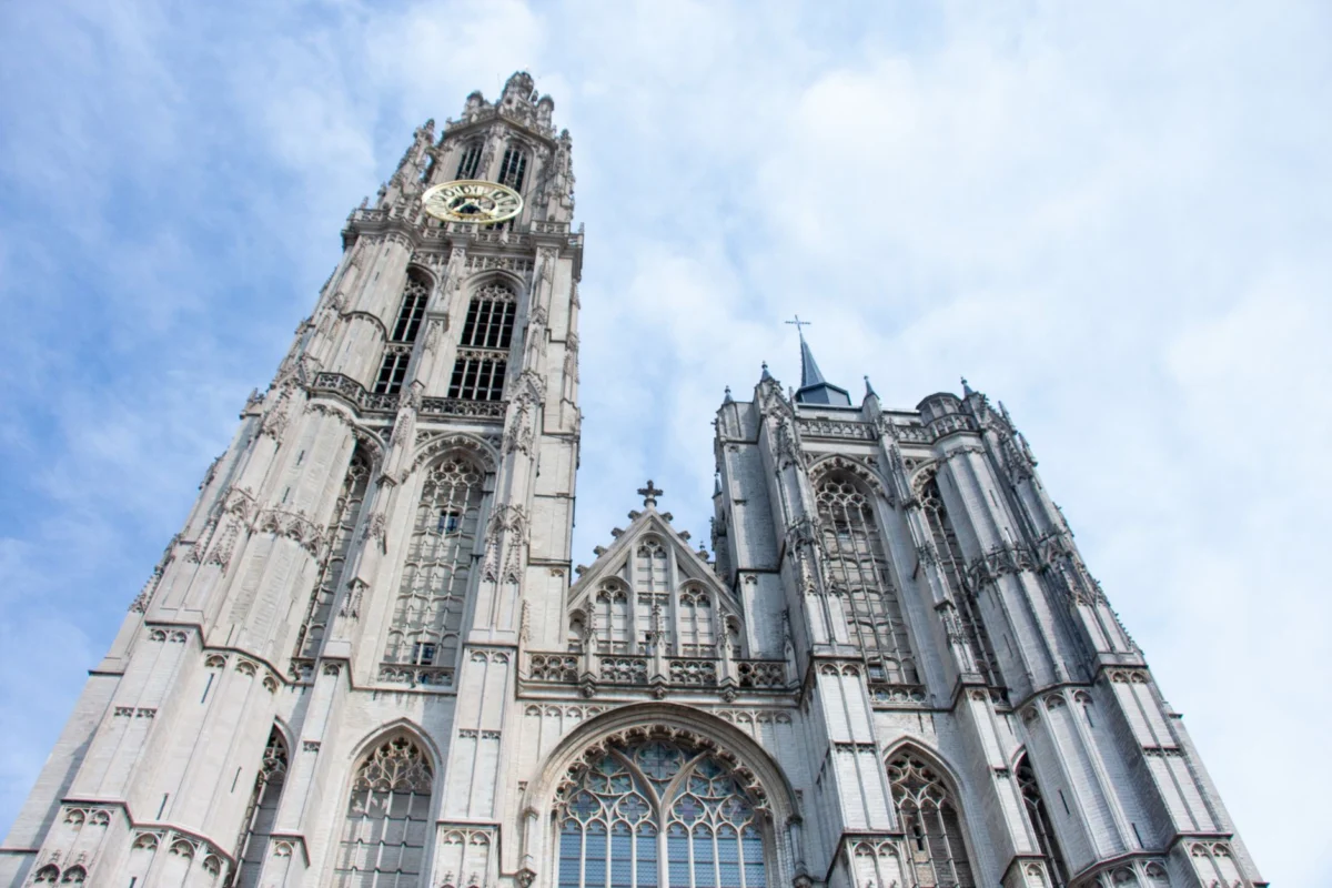View of Antwerp skyline featuring the cathedral, perfect for honeymooners