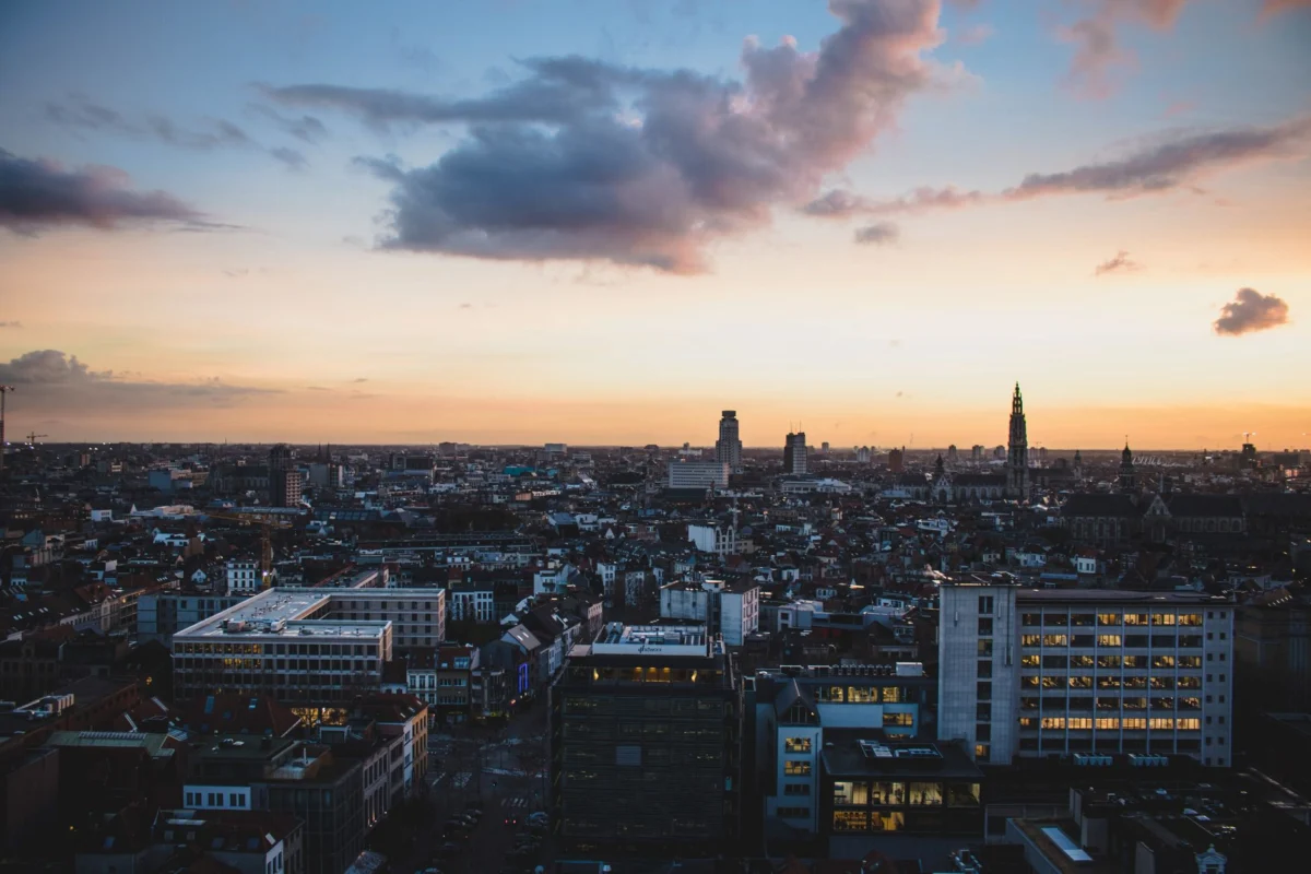 Antwerp cityscape with iconic skyline visible