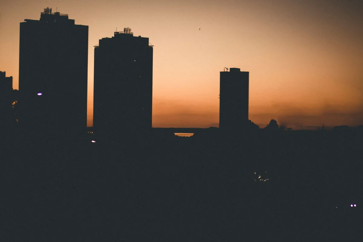 Asuncion skyline with luxurious hotels