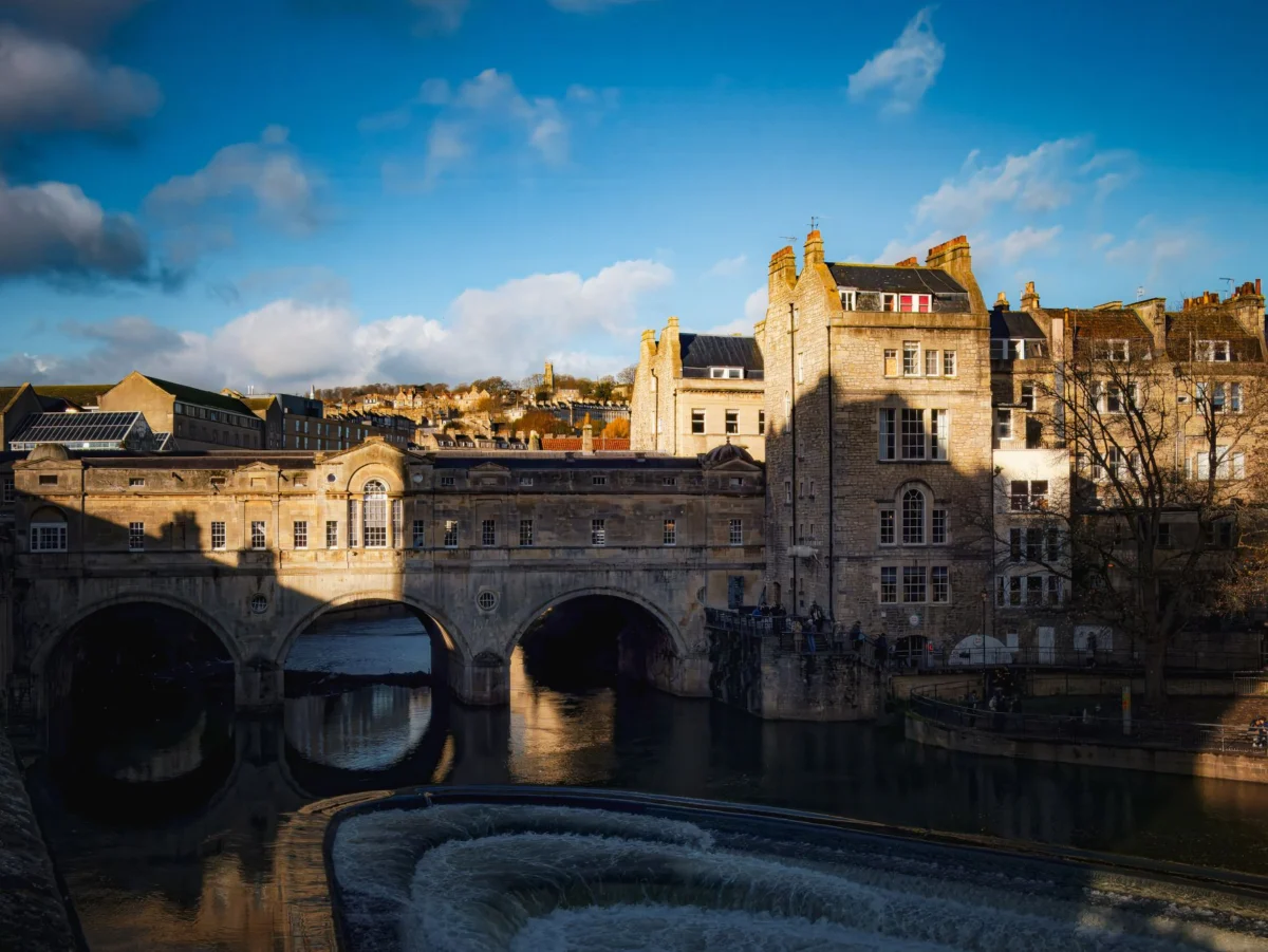 Scenic view of Bath city with historical architecture