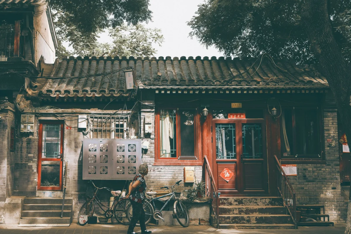 Charming Beijing Hutong street in the morning
