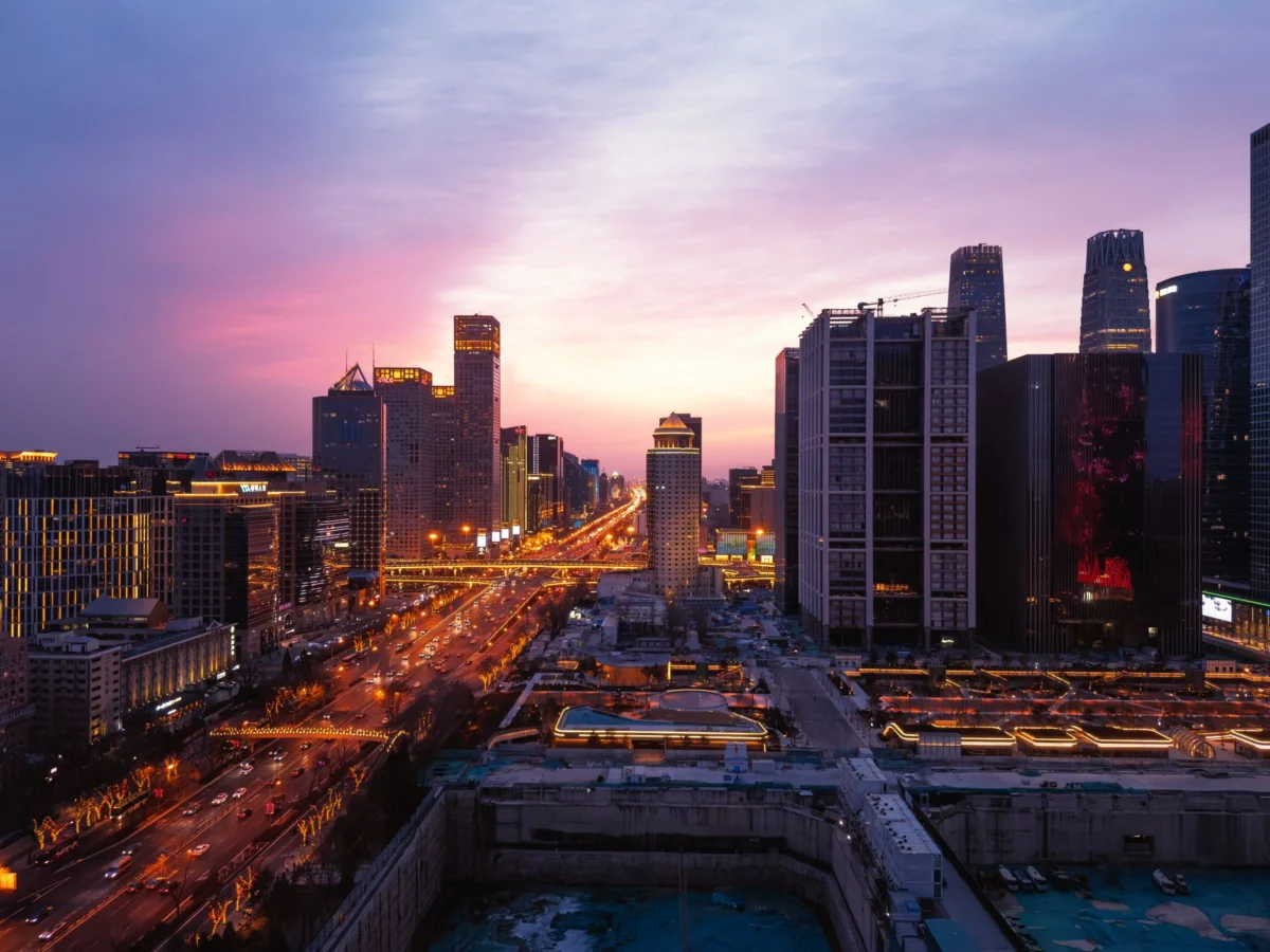 Night view of Beijing's skyline perfect for a romantic retreat