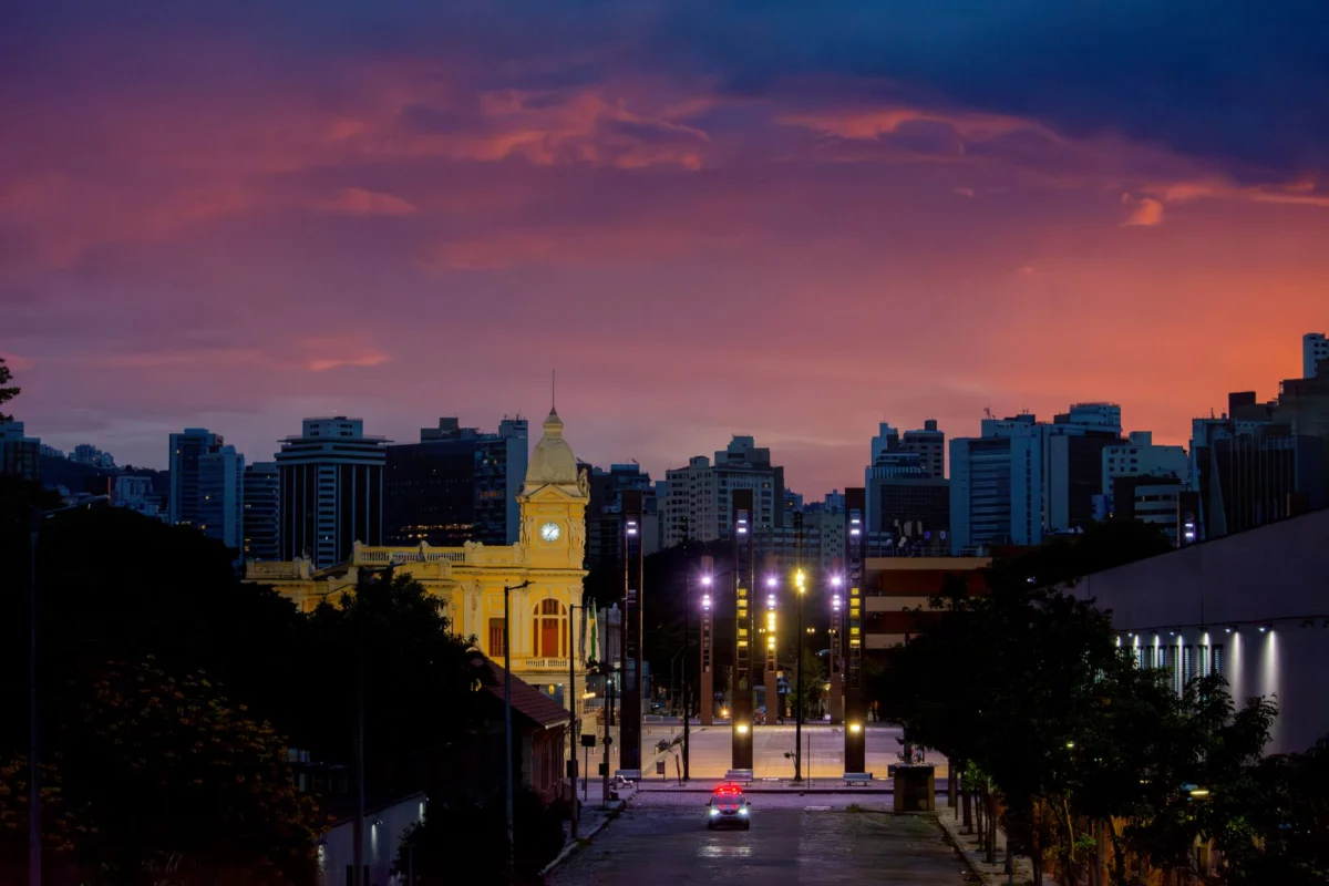 Breathtaking view of Belo Horizonte skyline at sunset