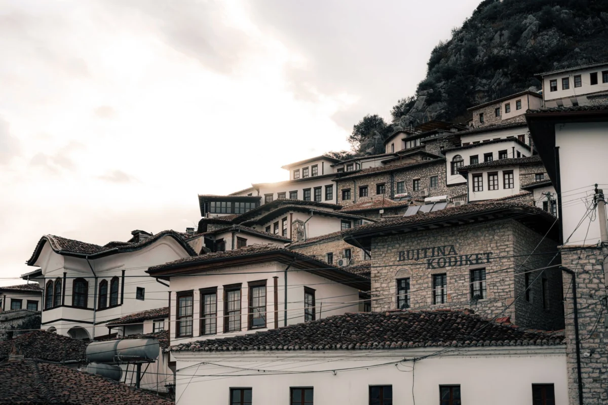 Scenic view of Berat with romantic skyline