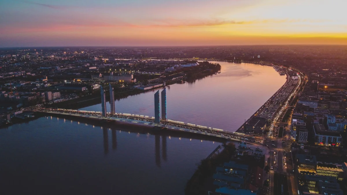 Stunning Bordeaux skyline at sunset, perfect for group travel