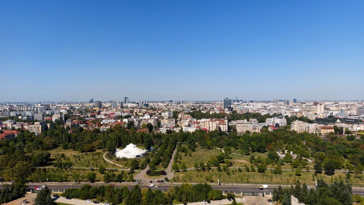 Romantic view of Bucharest skyline capturing city charm