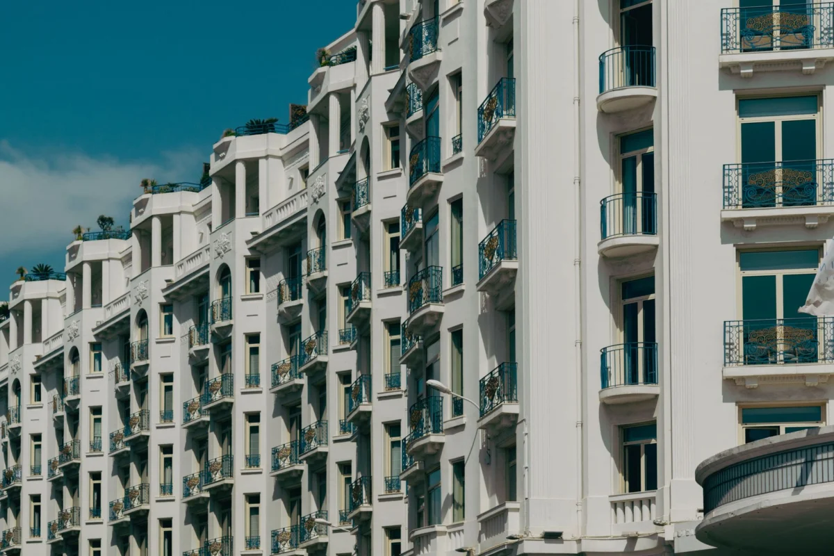 Elegant luxury hotel facade in Cannes illustrating accessibility