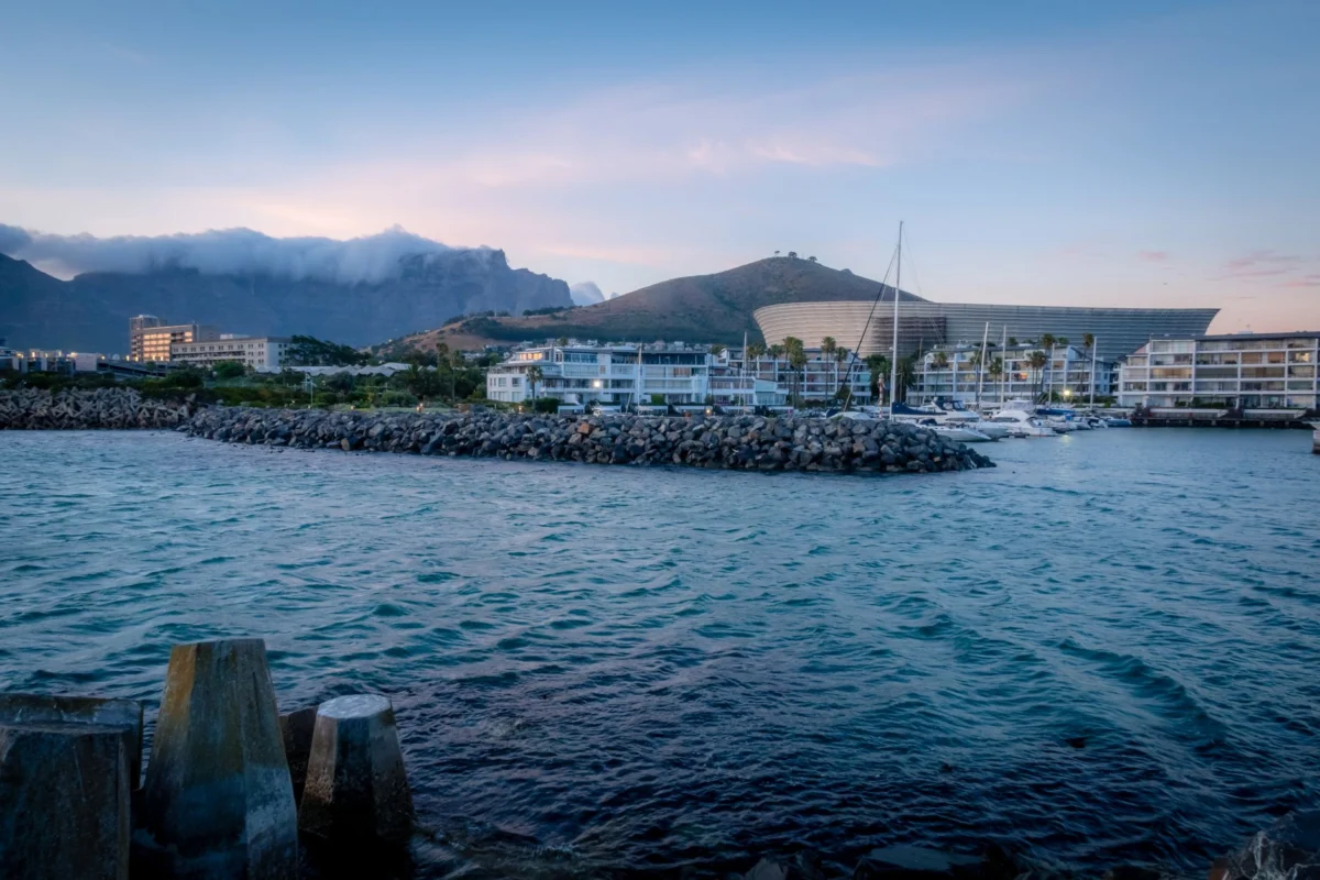 Stunning view of Cape Town's iconic waterfront highlighting cultural allure