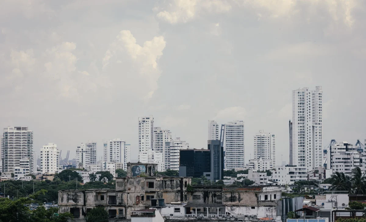 Historic skyline of Cartagena with iconic landmarks