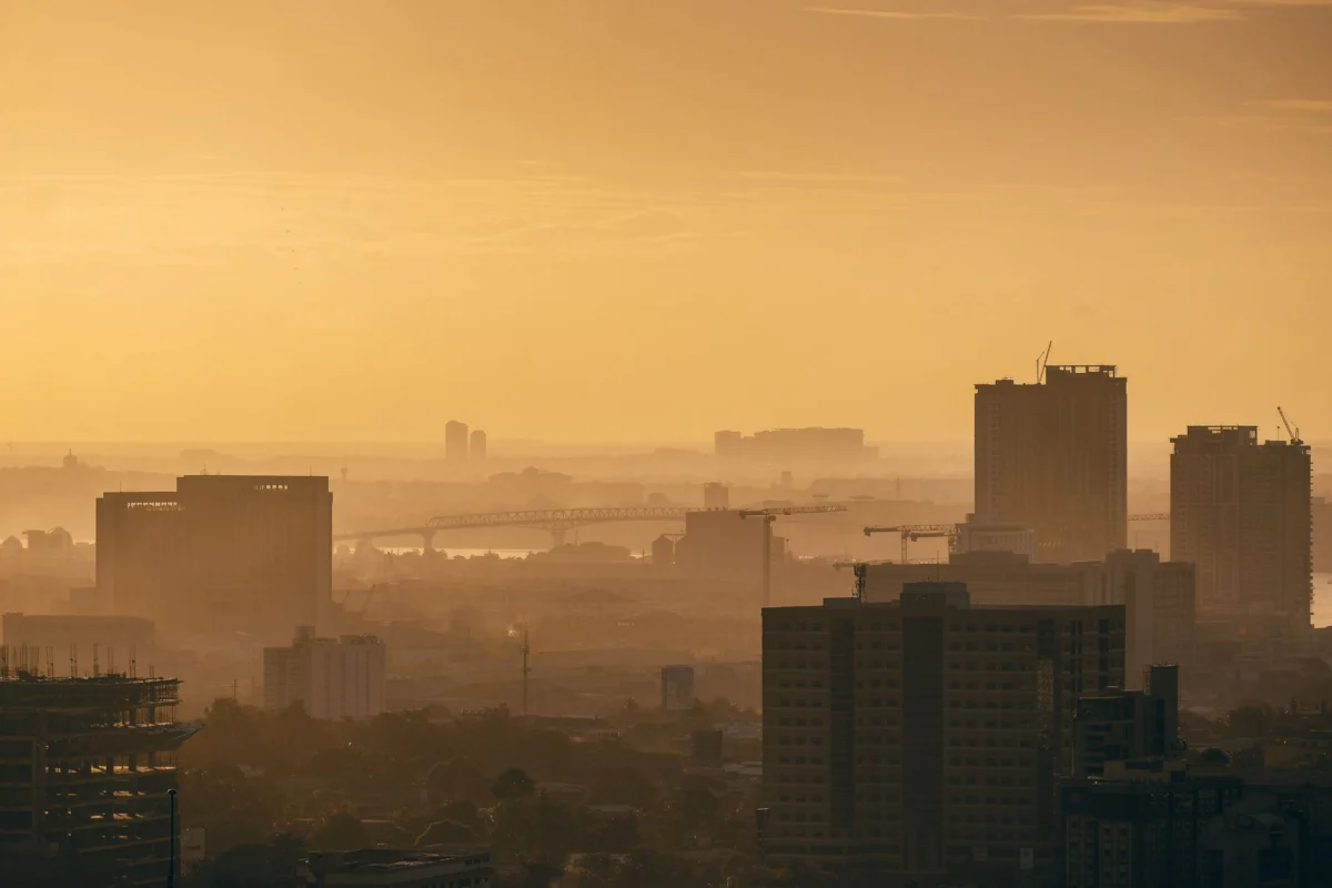 Skyline view of Cebu City at sunset