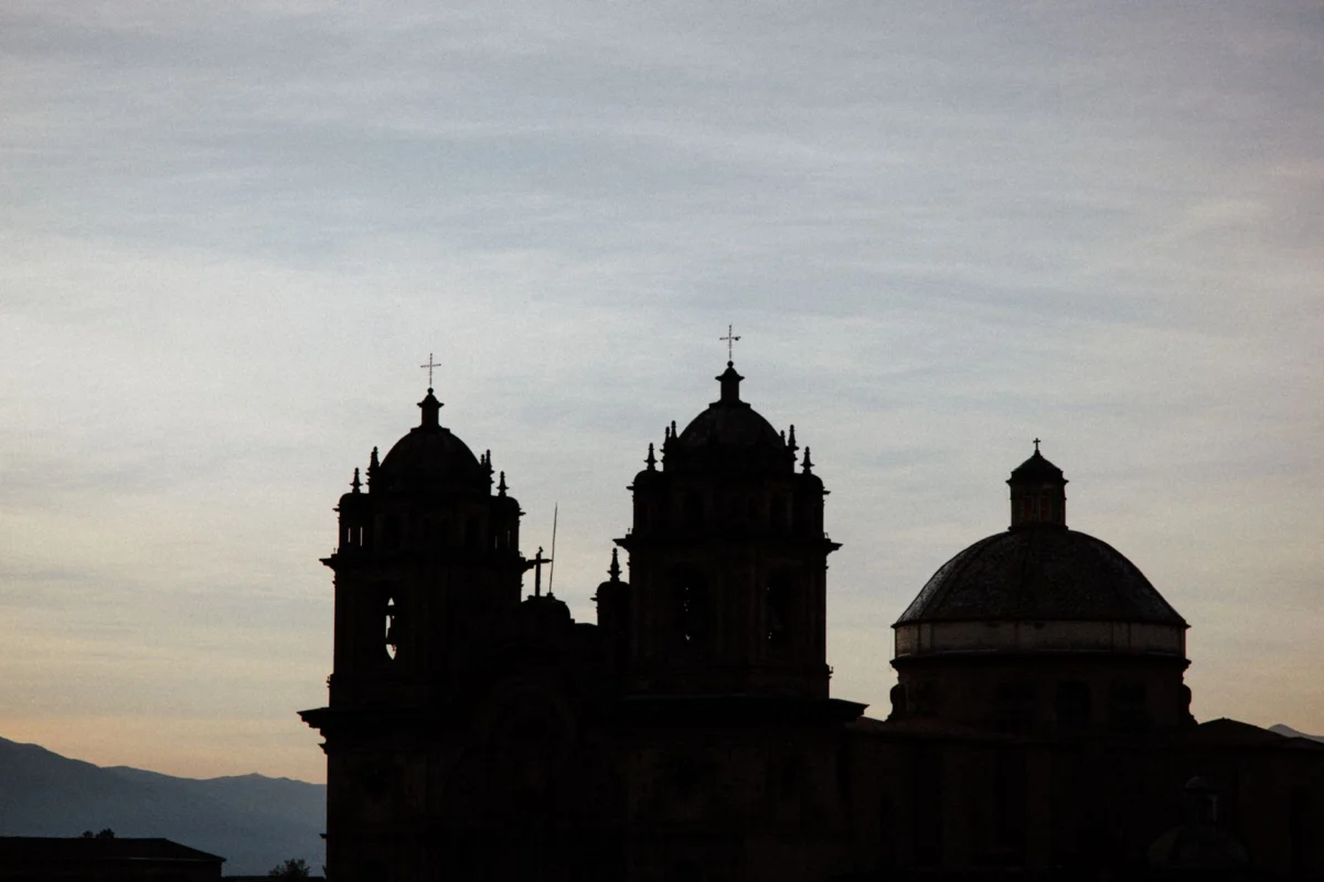Cusco city skyline with historic architecture in view