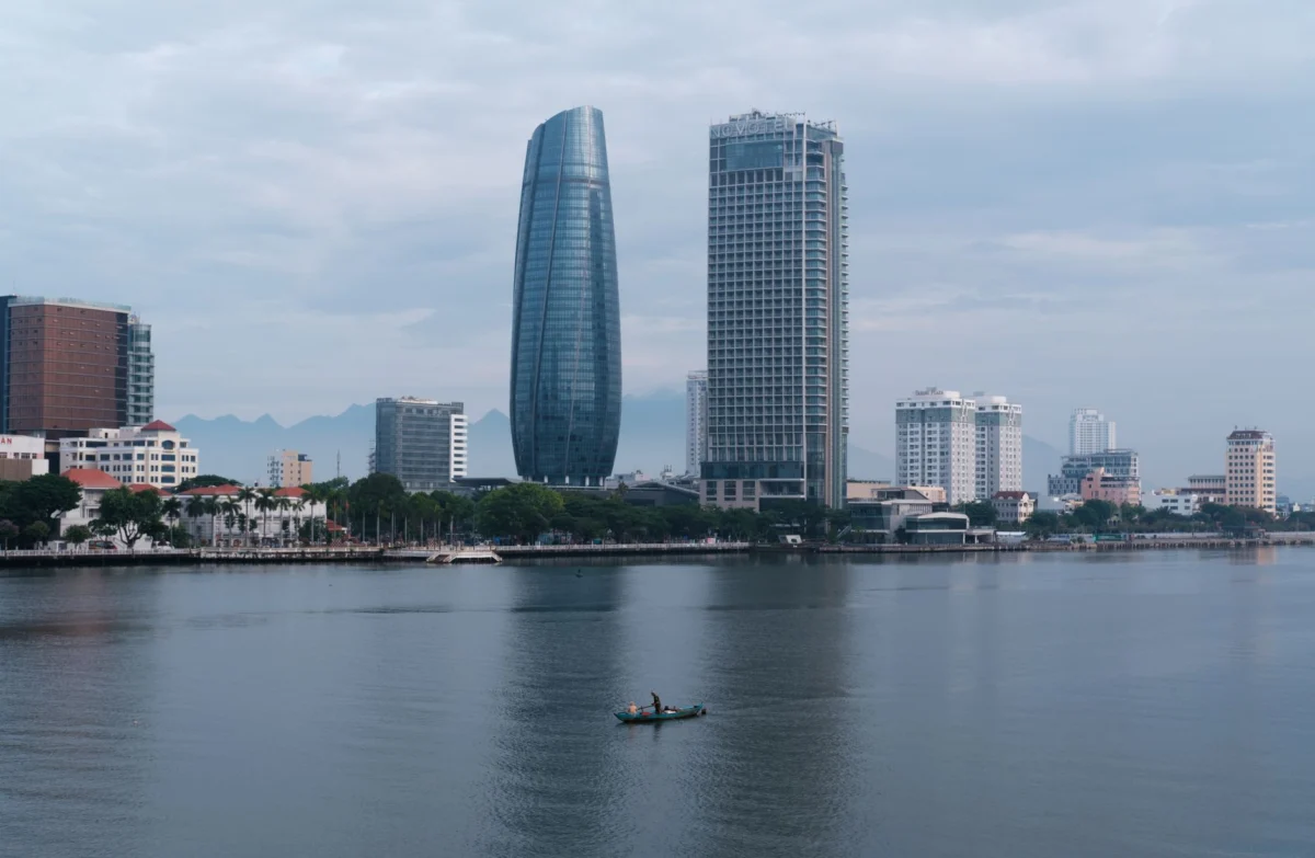 Scenic view of Da Nang with river and city skyline