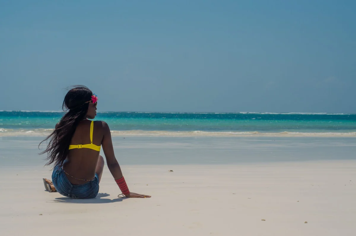 Romantic beachfront hotel room overlooking Diani Beach