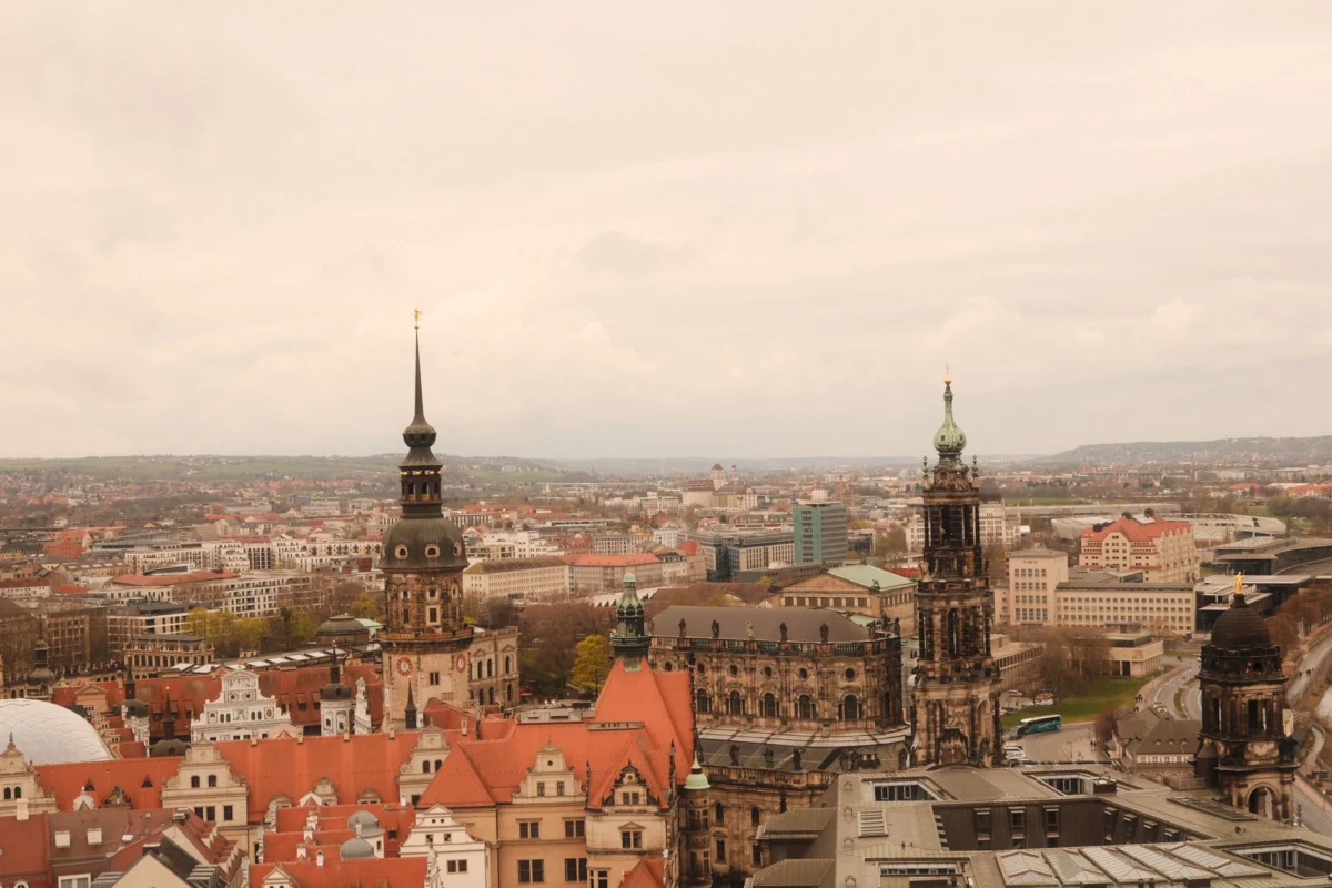 Panoramic view of Dresden's iconic Old Town skyline