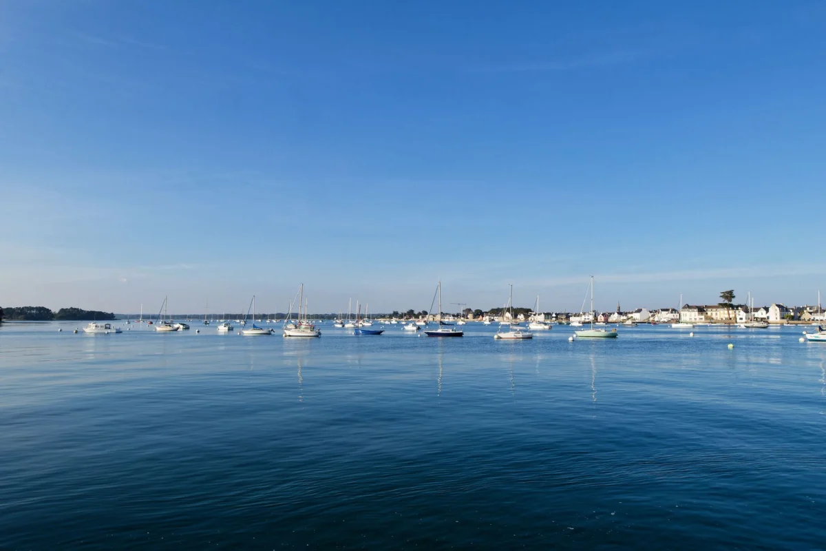 Scenic view of Falmouth harbor with sailing boats