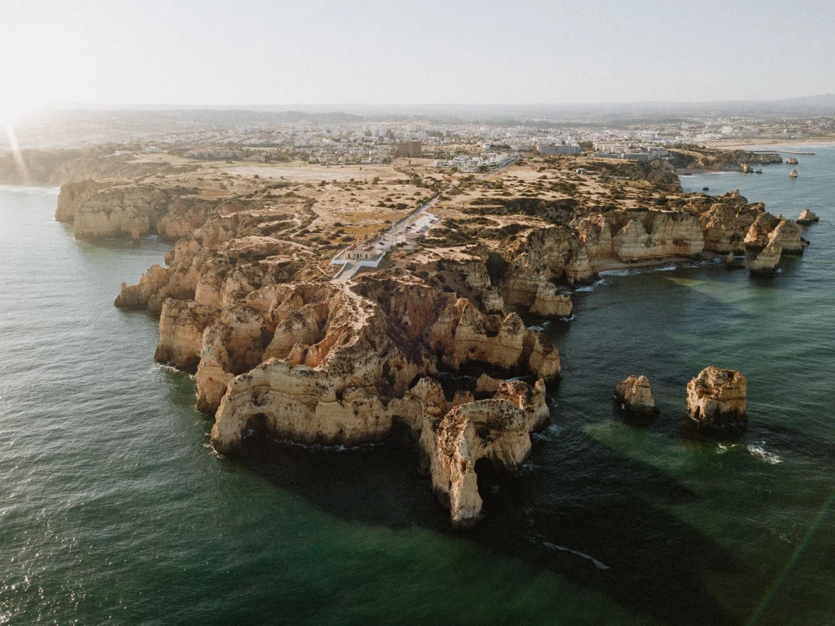 Panoramic view of Faro's stunning coastal landscape