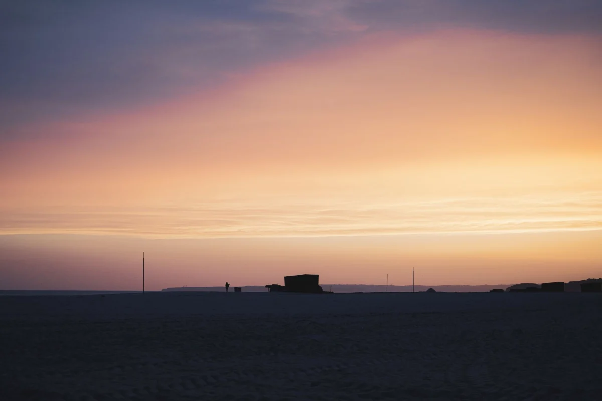 Sunset over Faro showcasing its picturesque skyline