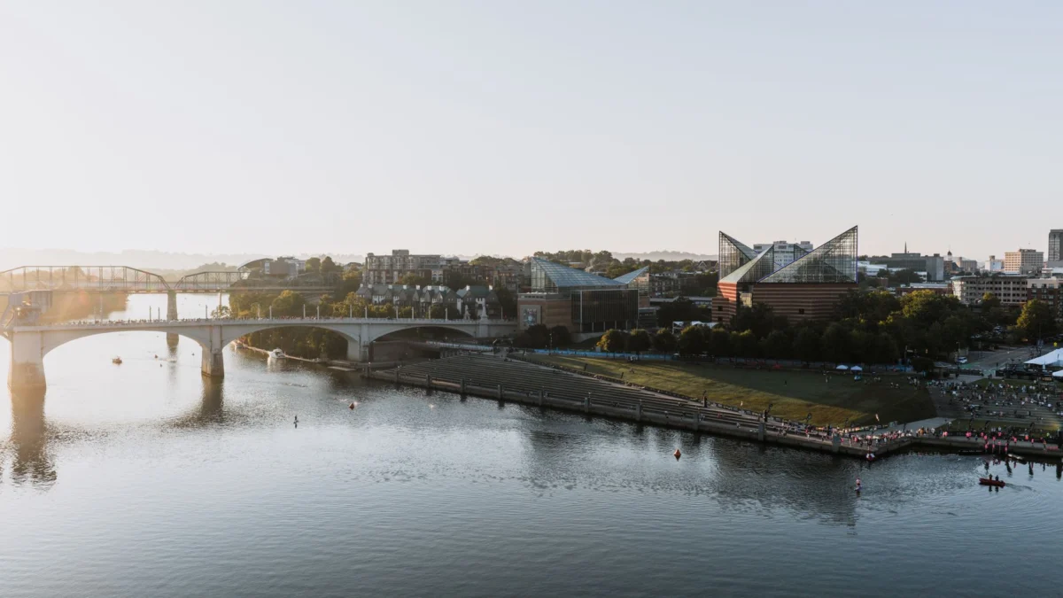 Scenic sunset over Georgetown's riverfront, ideal for couples