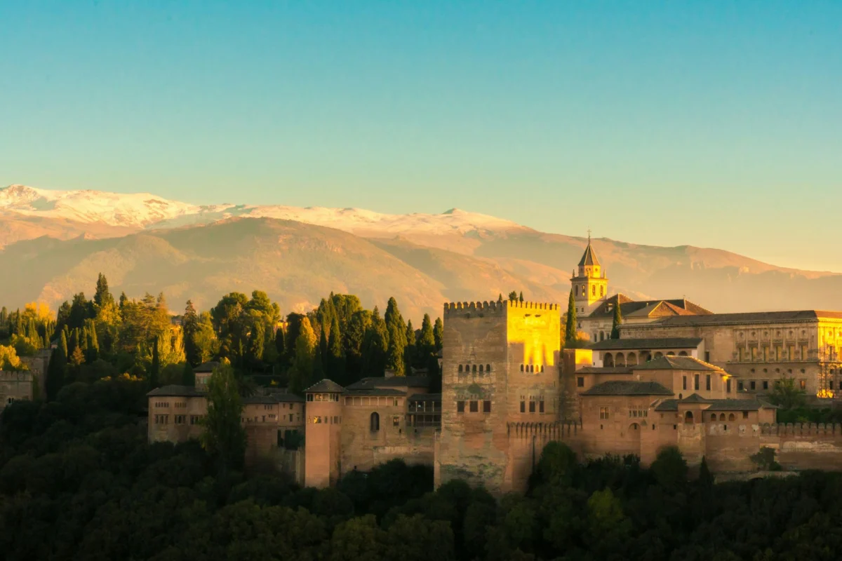 Scenic view of the Alhambra in Granada