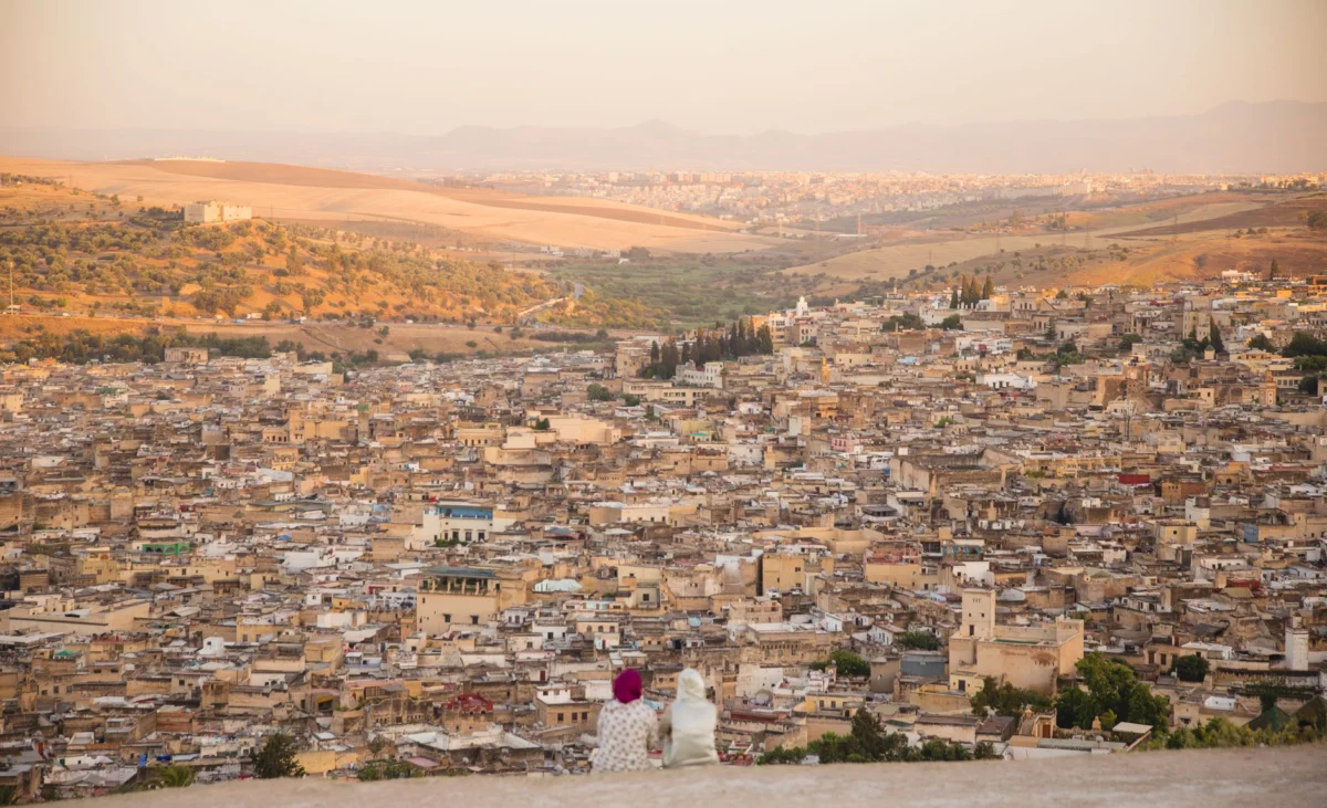 Hammamet scenic view of the Medina at sunset