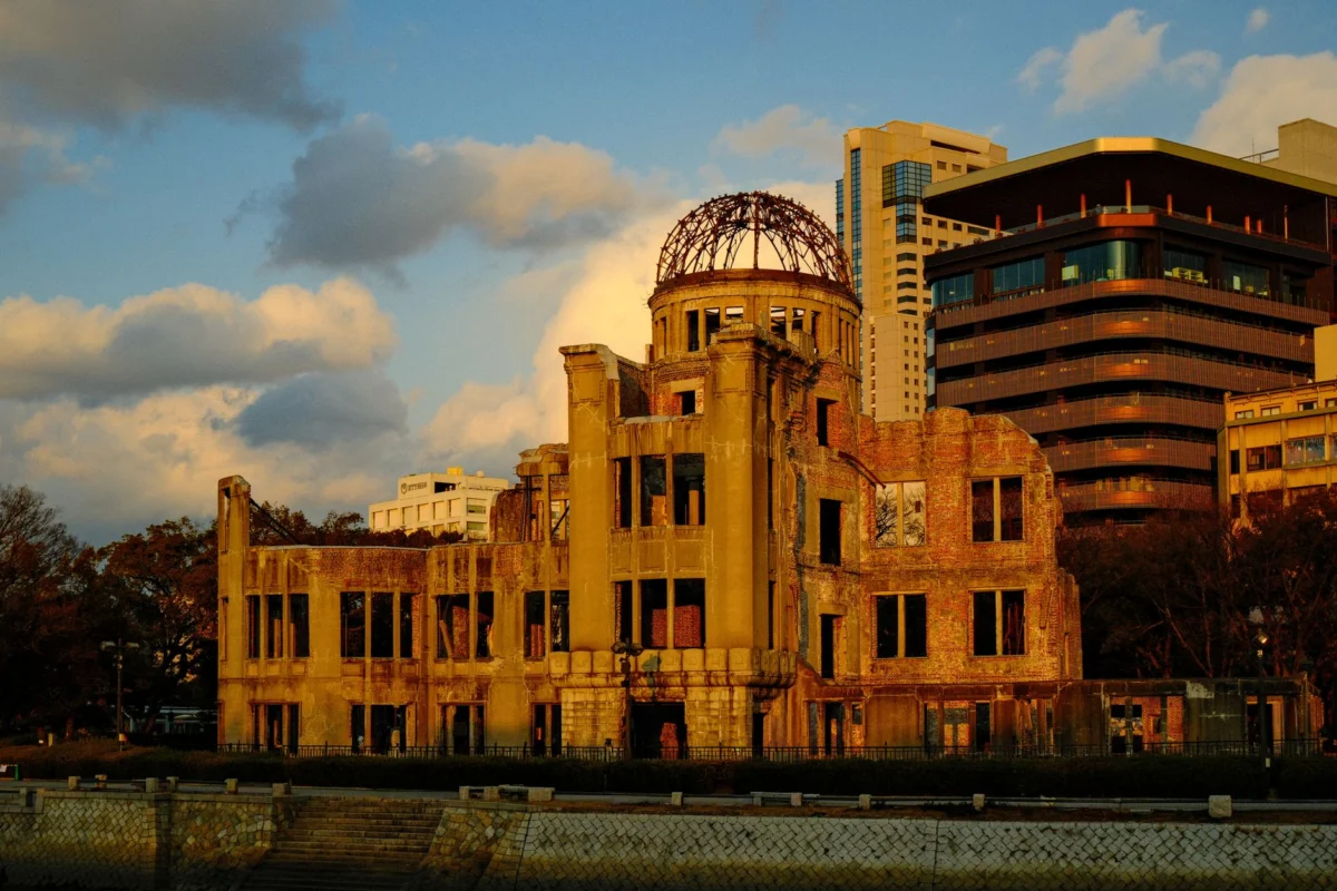 Skyline view of Hiroshima with the iconic Atomic Dome
