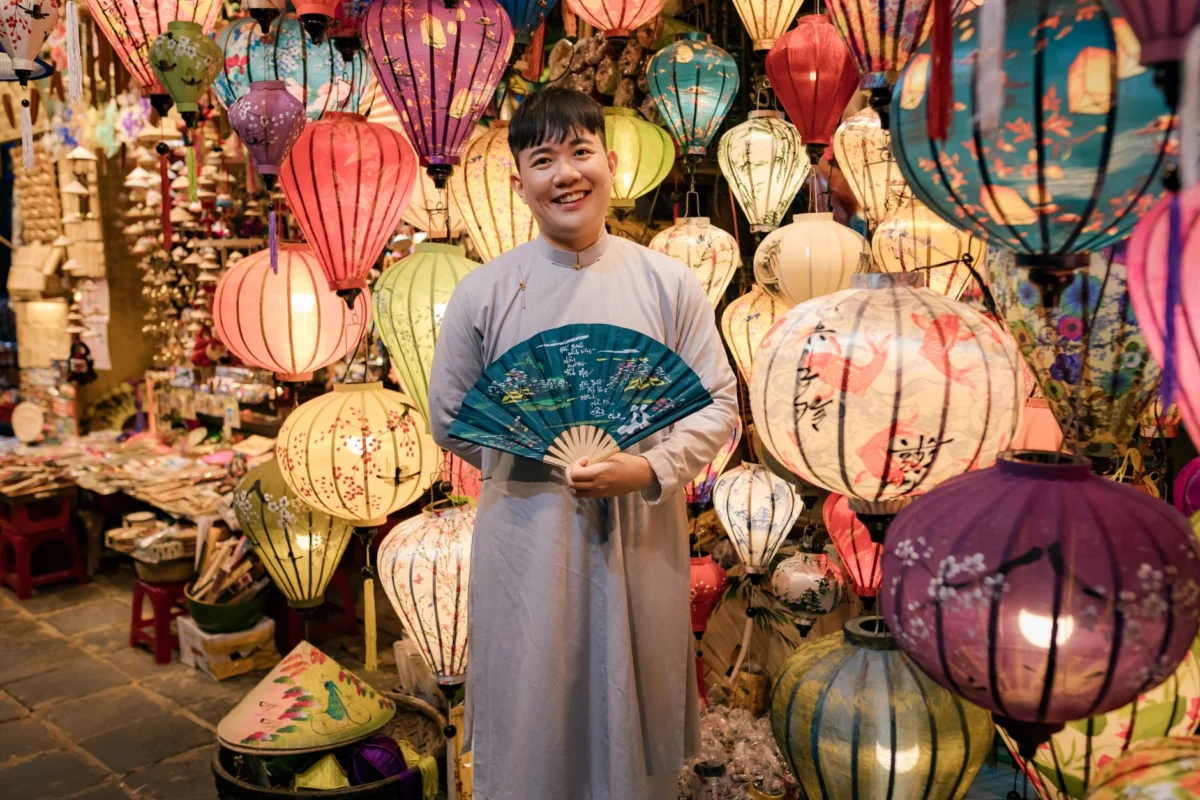 A stunning lantern-lit street in Hoi An, perfect for photographers