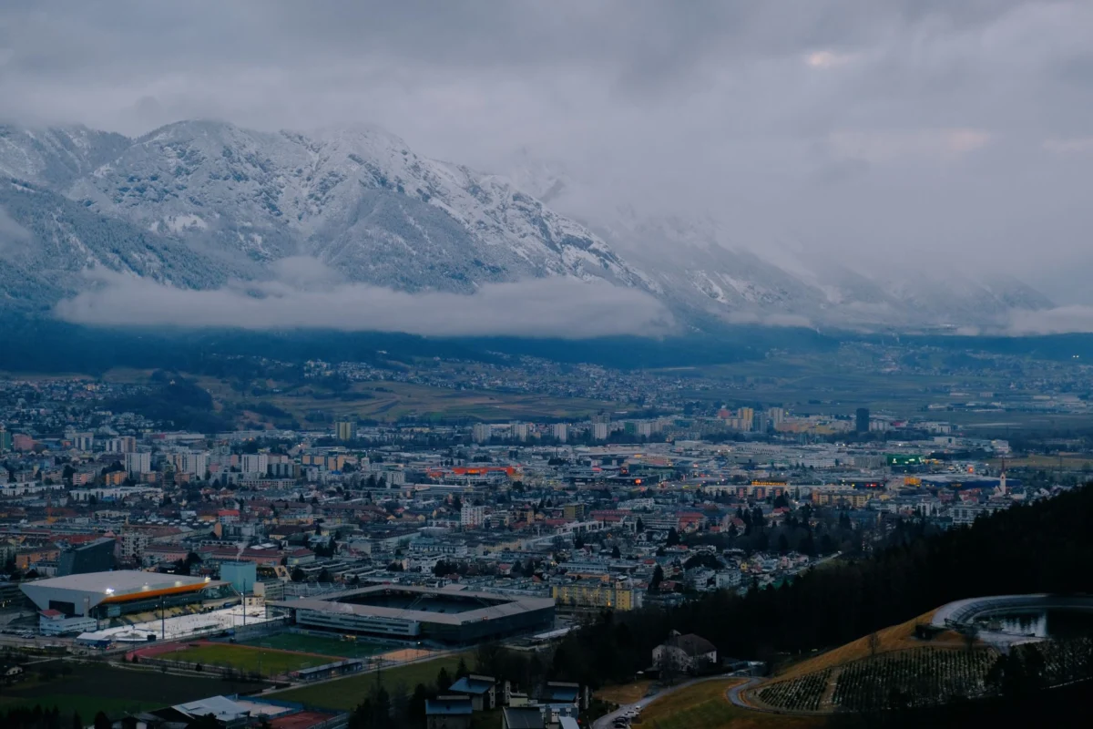 Panoramic view of Innsbruck city suitable for group travelers