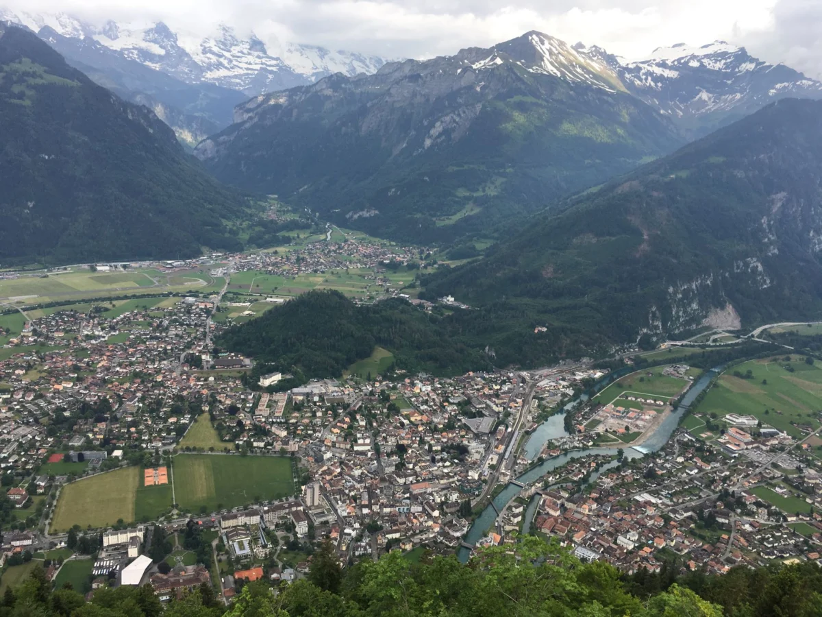 Stunning view of Interlaken nestled in the Swiss Alps