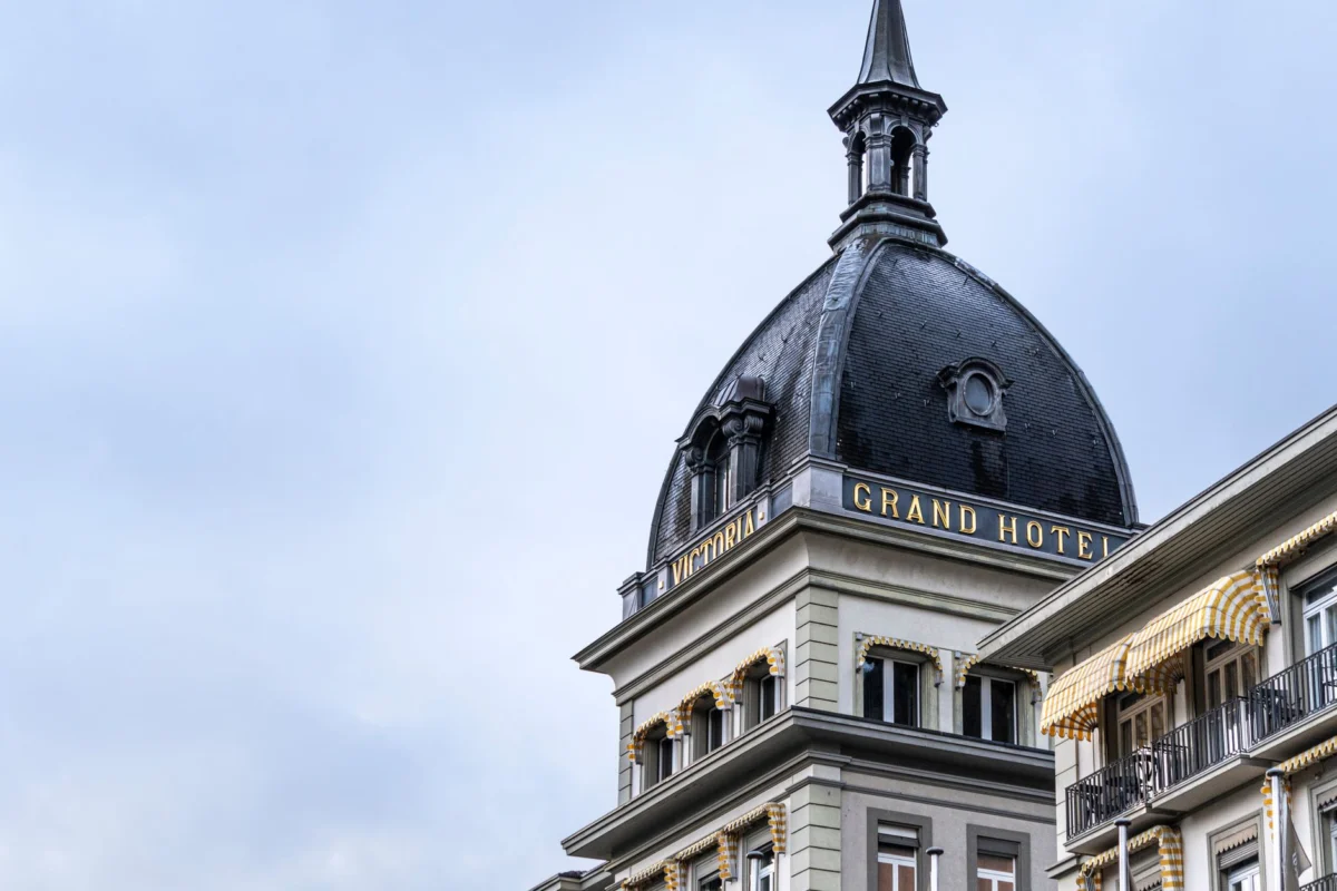 Exquisite view of a luxury hotel in Interlaken ideal for couples